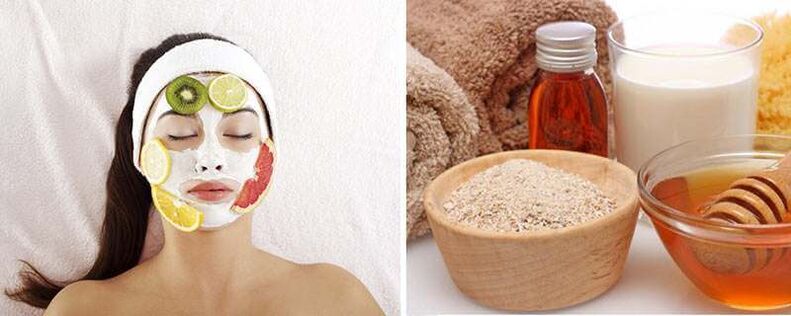 mask with oatmeal and honey for renewal
